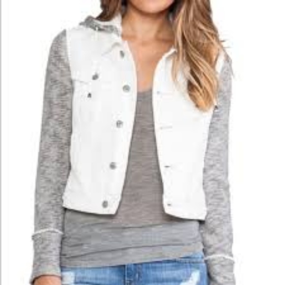 free people white jean jacket